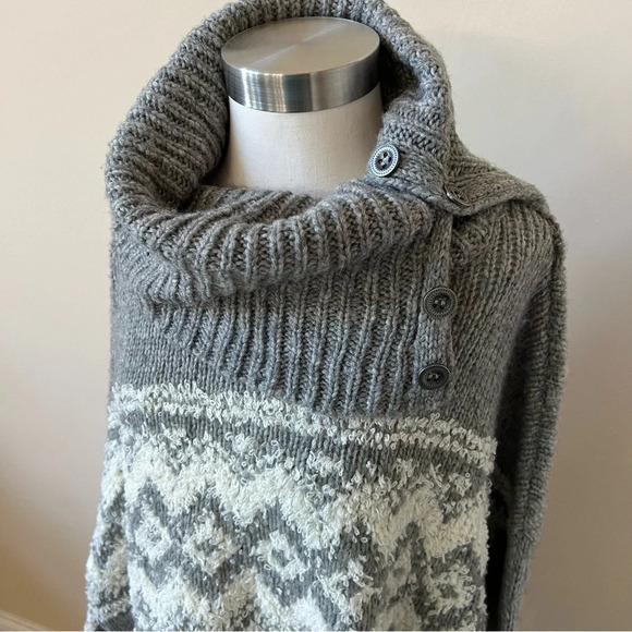 Free People Ragnar fair isle chunky turtleneck sweater 17913 - Picture 9 of 15